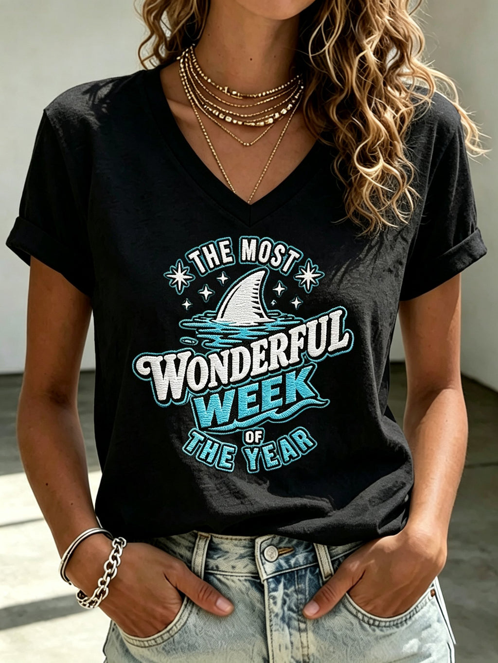 Women's Shark Week Print T-shirt