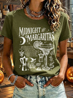 Women's Midnight Margaritas Print Casual T-shirt