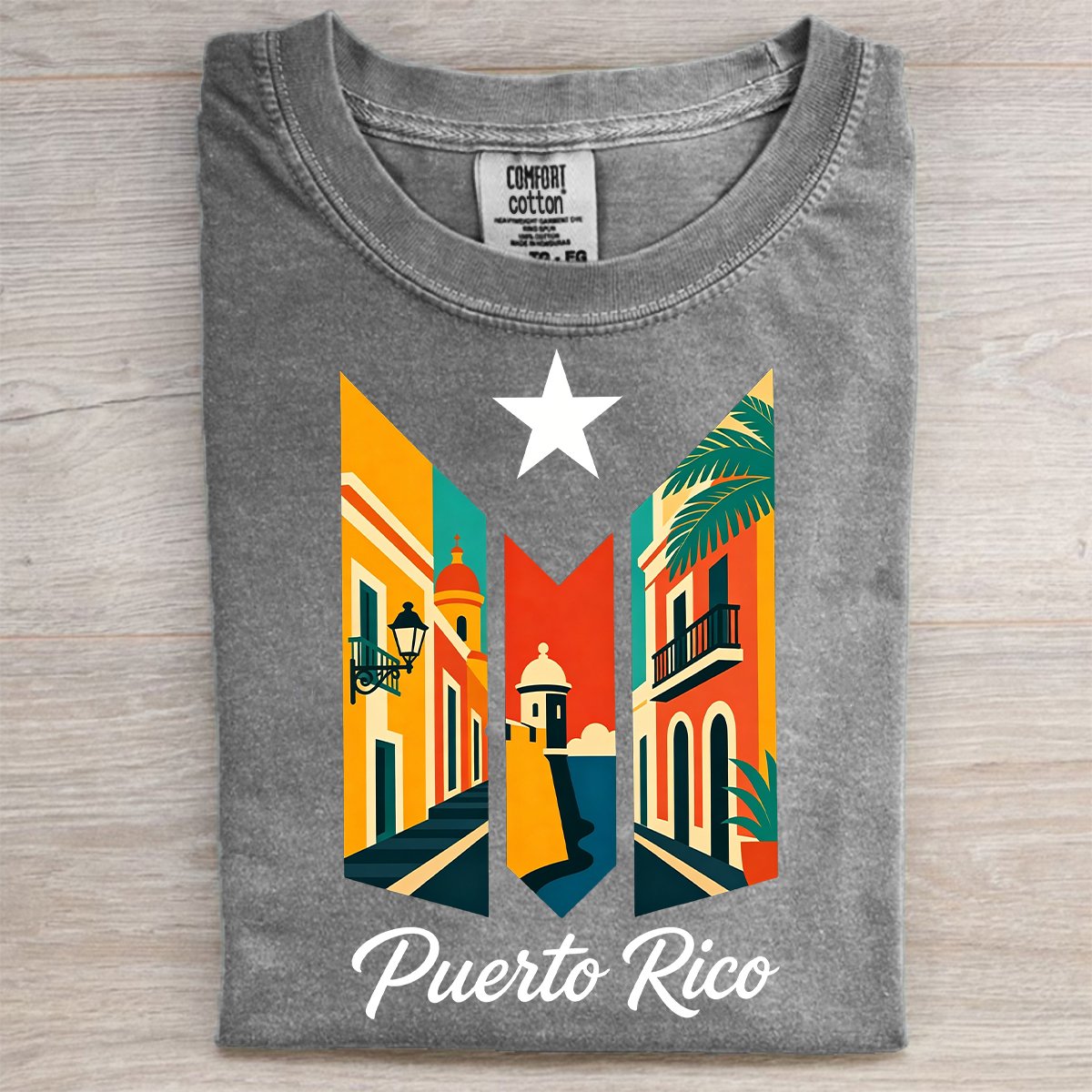 Puerto Rico Printed Retro T-shirts