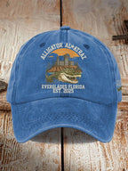 Unisex Casual Alcatraz Crocodile Print Hat