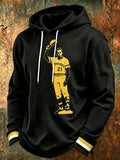 Men'S Puerto Rico Baseball Casual Printed Hoodie