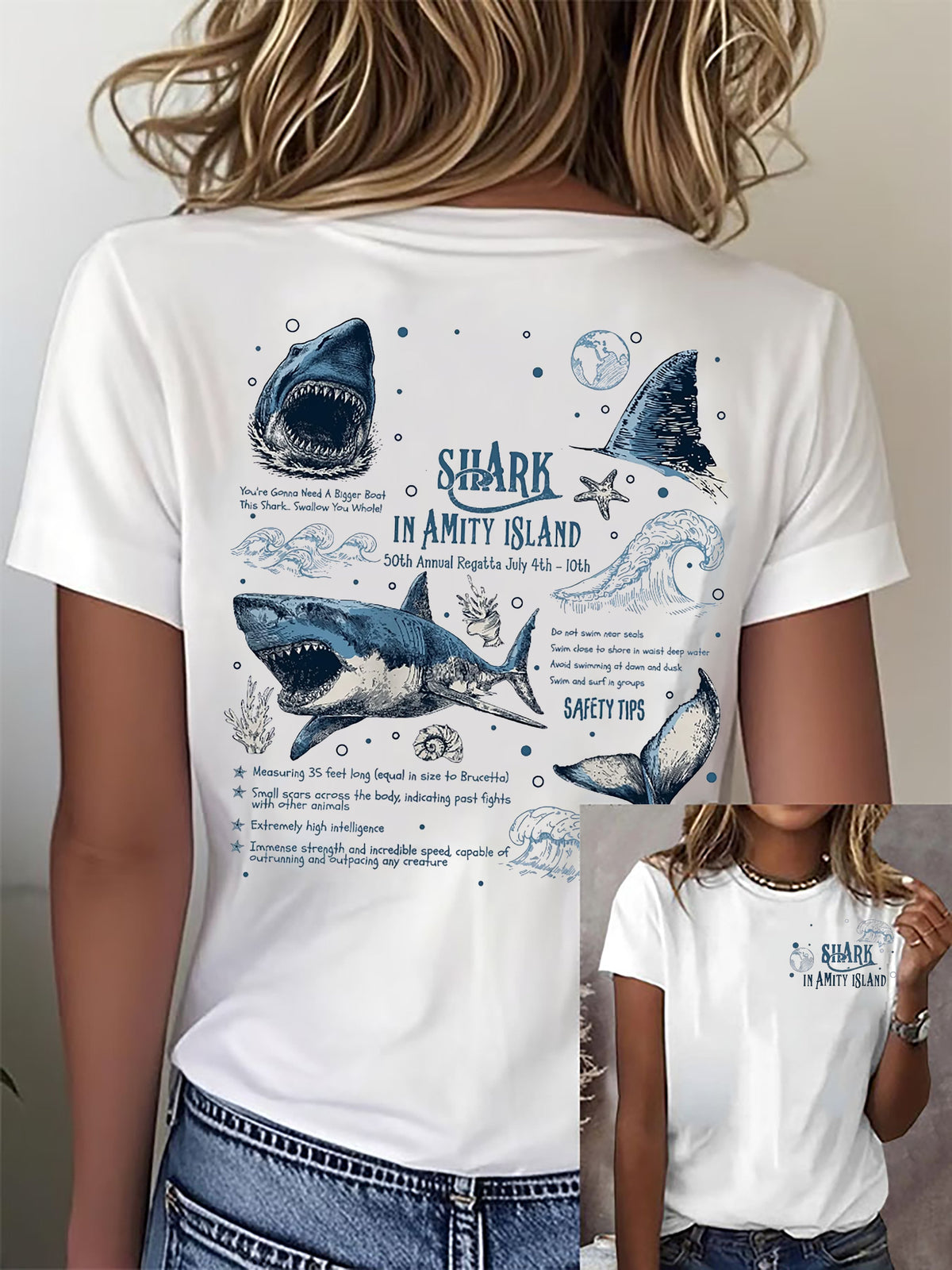 Women's Amity 1975 Printed Short-Sleeved T-Shirt