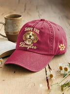 Unisex Save The Beagles Printed Hat