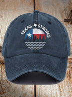 Retro Texas Strong State Flag Print Baseball Cap
