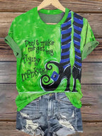 Women's Halloween Witch Print Casual T-Shirt