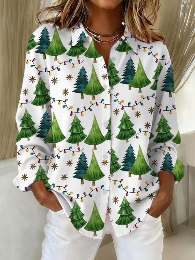 Women's casual Christmas shirt