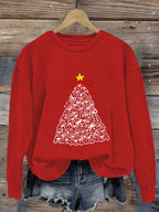 Women'S Fdt Christmas Tree Print Sweatshirt