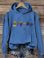 Retro Animals Print Hoodie