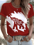 Women's short-sleeve printed top