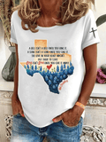 Women's Texas Strong Print Crew Neck T-Shirt