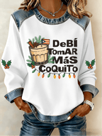 Women's Puerto Rican Christmas Print Sweatshirt