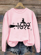 Women'S Halloween Witch 1692 Printed Sweatshirt