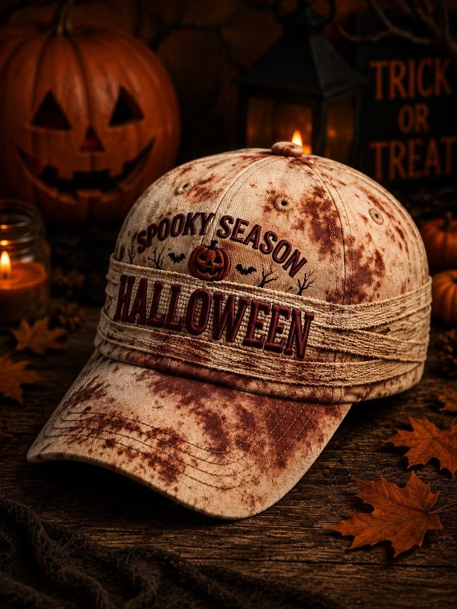 Unisex Halloween Blood-Stain Print Hat