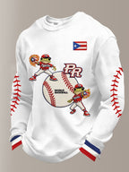 Men's Baseball Printed Waffle Top