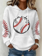 Women's Baseball  Print Hoodie