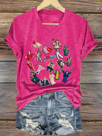 Women's Singer-Print Casual Short-Sleeved T-Shirt