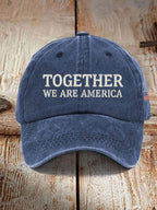Unisex Together We Are America Print Baseball Cap