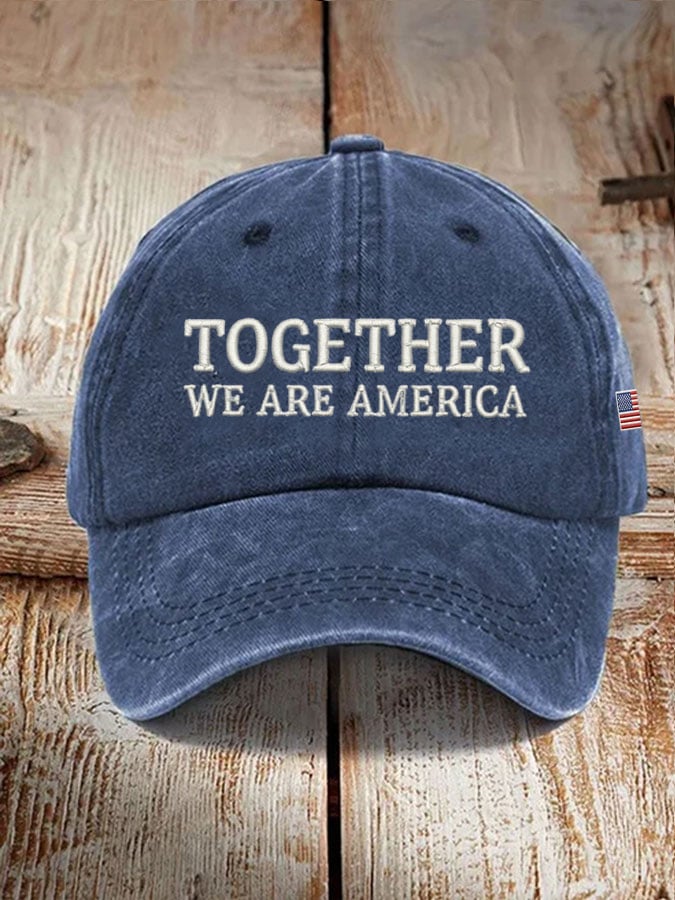Unisex Together We Are America Print Baseball Cap