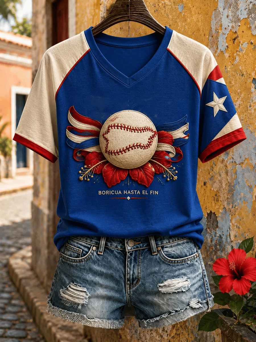 Women's Puerto Rican Art Print Top