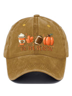 Tis The Season Football Print Baseball Cap