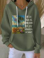 Women's Puerto Rico Singer Benito Bowl Print Casual Hoodies