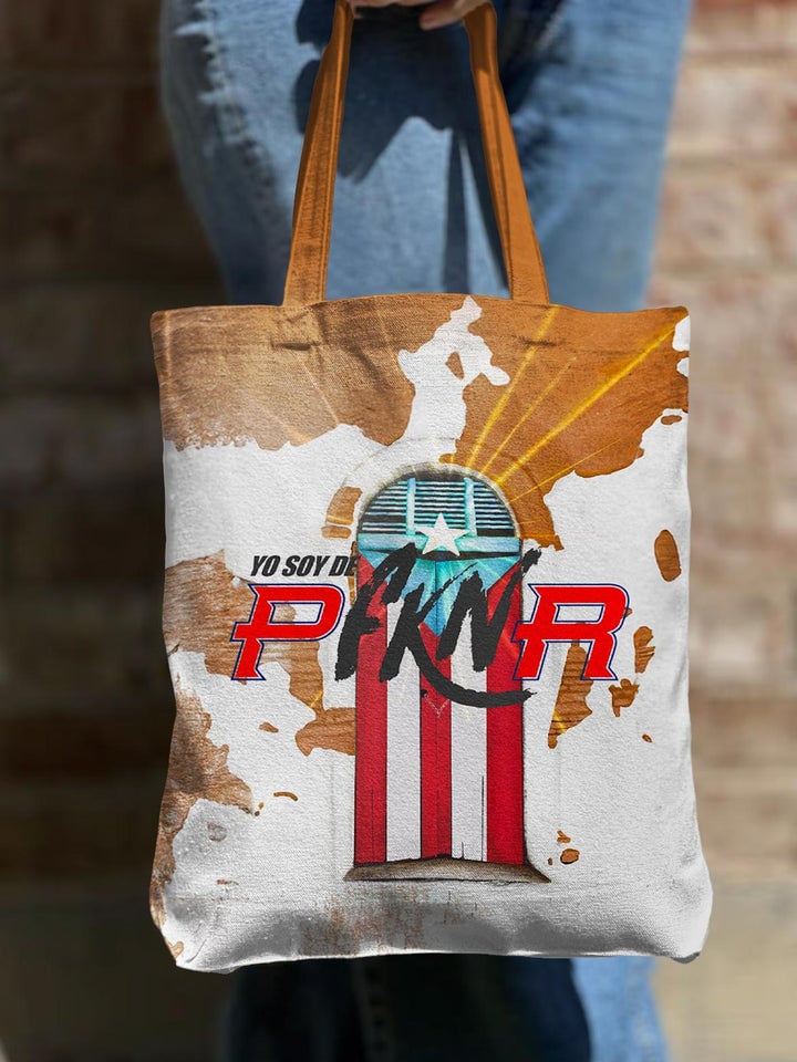 Puerto Rican Printed Shoulder Zipper Canvas Bag