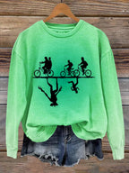 Stranger Upside Down Hawkins 80s Horror Art Printed Sweatshirt