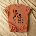 Subtle Resist Halloween Funny Skeleton T-shirt
