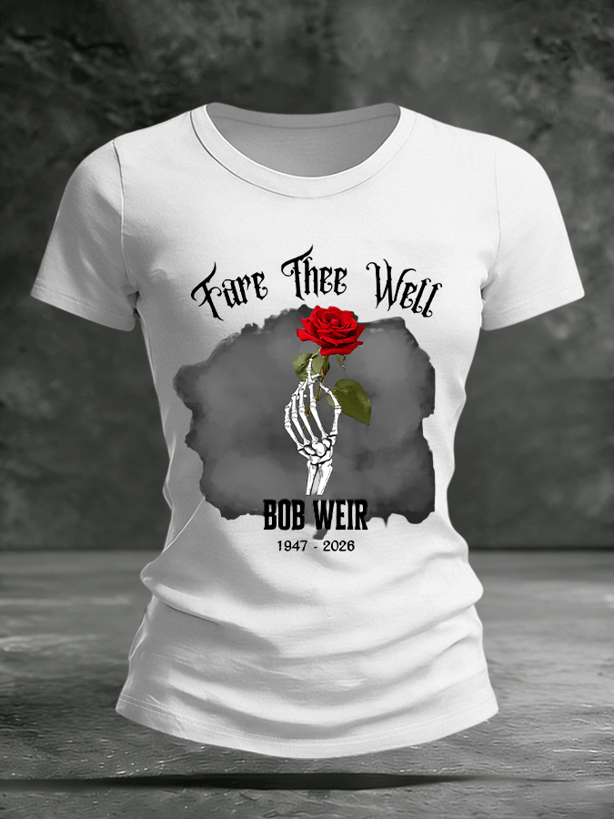 Women's Commemorative Edition Bob Weir Print Short-Sleeve T-Shirt
