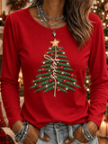 Women's "Jesus" Christmas Print Long-Sleeve T-Shirt
