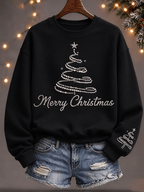 Women's Retro Christmas Faith Print Top