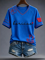 Women's Puerto Rico Art Printed T-Shirt