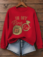 Women's In My Ring Era Print Round Neck Sweatshirt