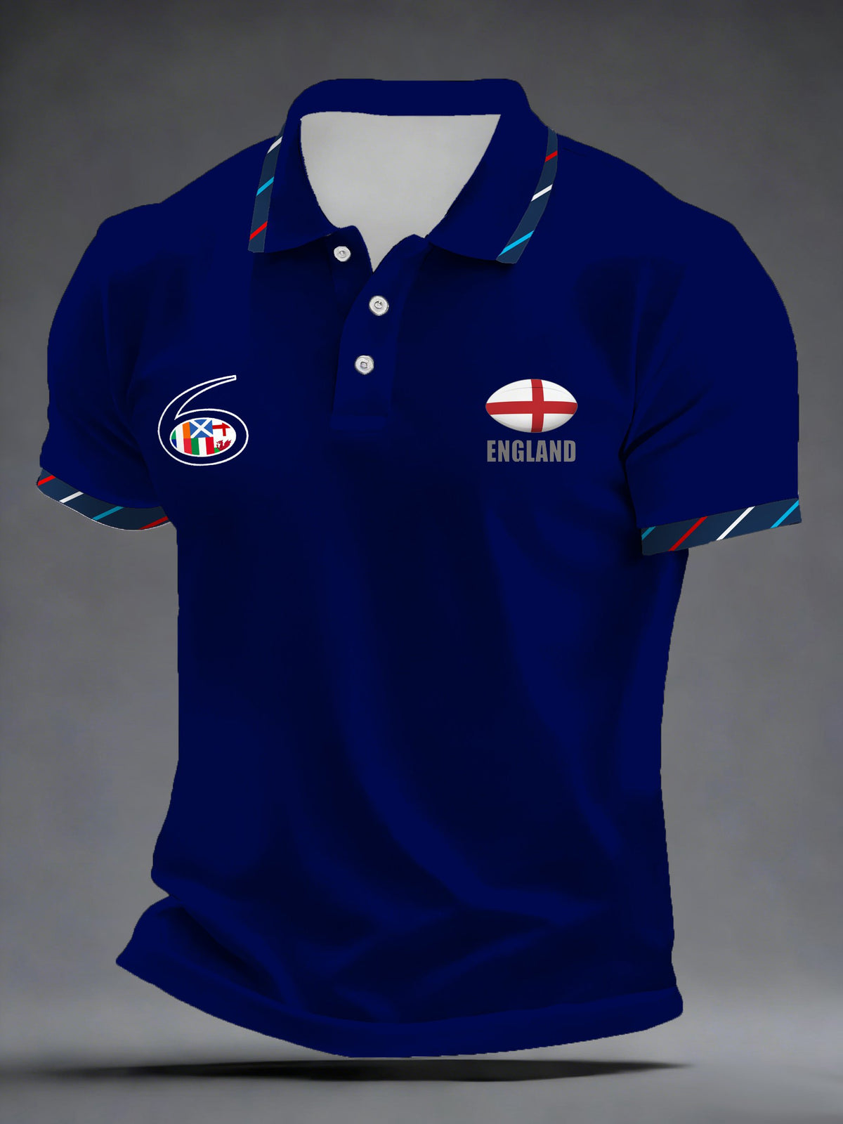Men's Football Print Polo Shirt