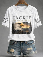 Retro Jackie Forever Our Queen Print T-Shirt