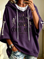 Women's Casual Printed Hooded Sweatshirt