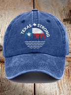 Retro Texas Strong State Flag Print Baseball Cap