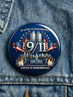 9/11 Memorial Printed Brooch
