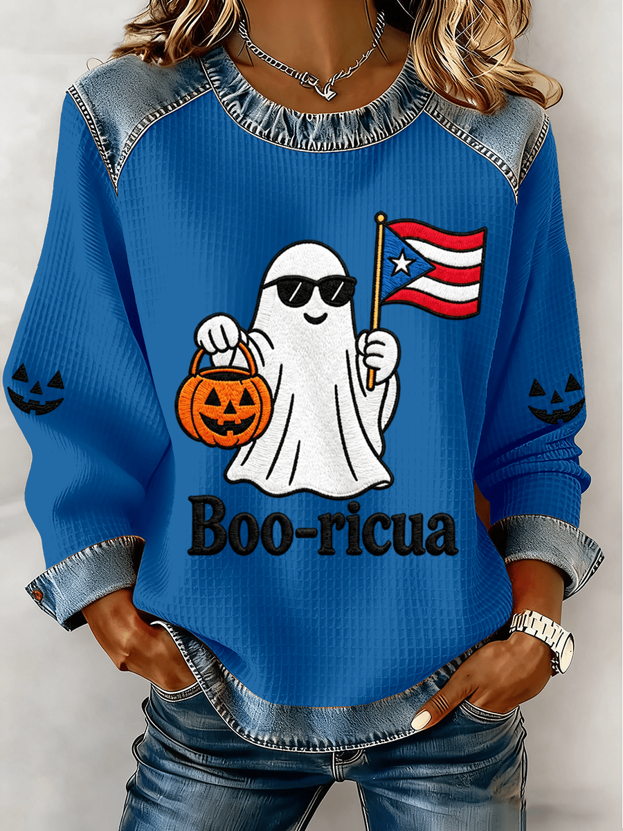 Women's Halloween In Puerto Rico Print Top