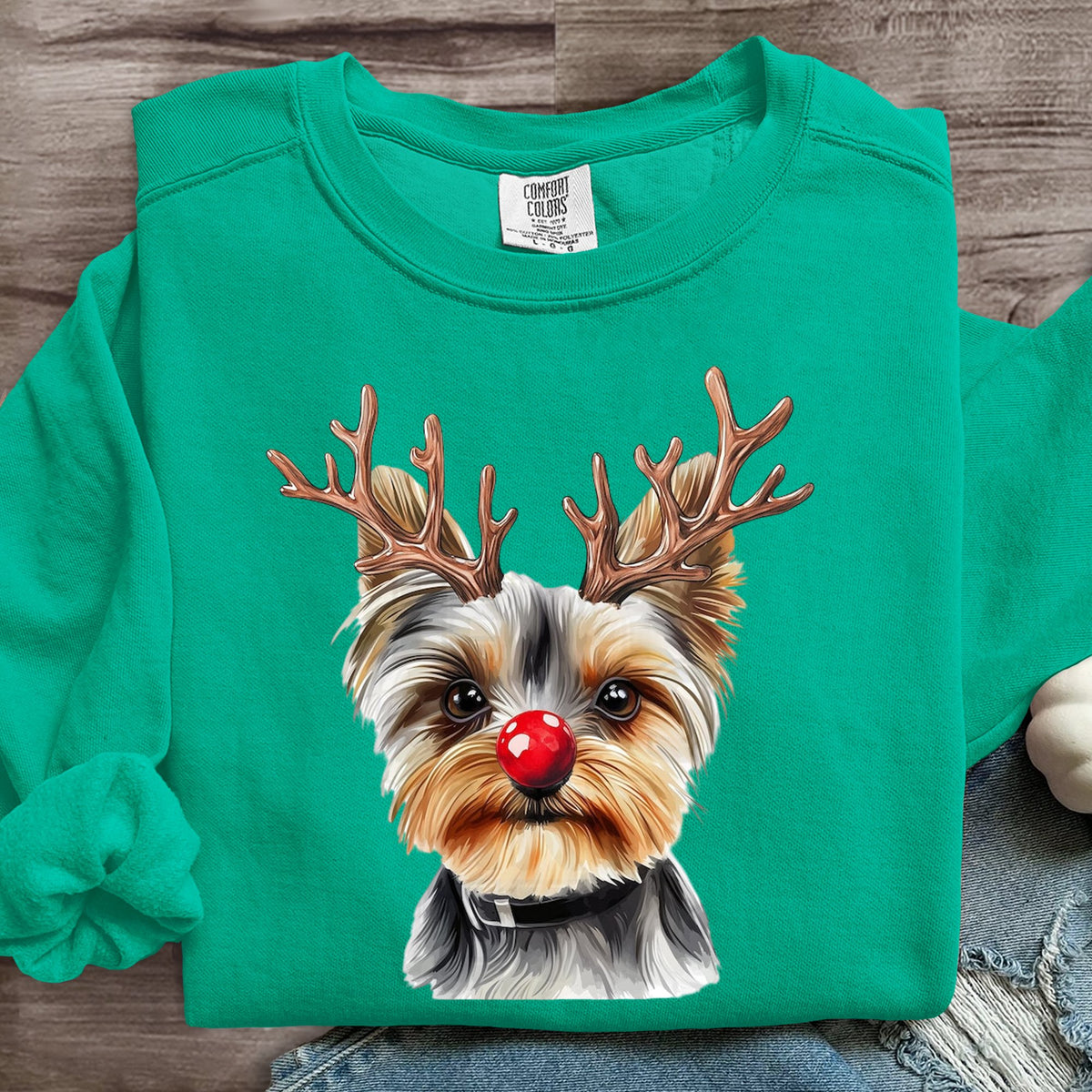 Funny Dog Christmas Art Print Sweatshirt