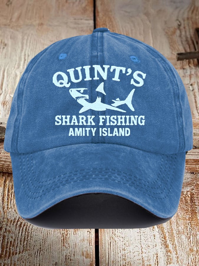 Great White Shark Print Baseball Cap