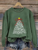 Women'S Fdt Christmas Tree Print Sweatshirt