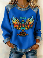 Women's Music Tour Patchwork Casual Sweatshirt