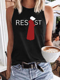 Retro Resist Feminist Female Empowerment Women's Rights Pro Choice Print Tops Tank