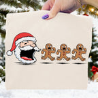 Funny Santas Cookie Christmas Art Print Sweatshirt