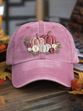 Women's casual pink pumpkin hat