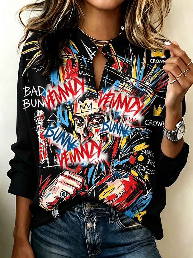 Women's Creative Leisure Print Shirt
