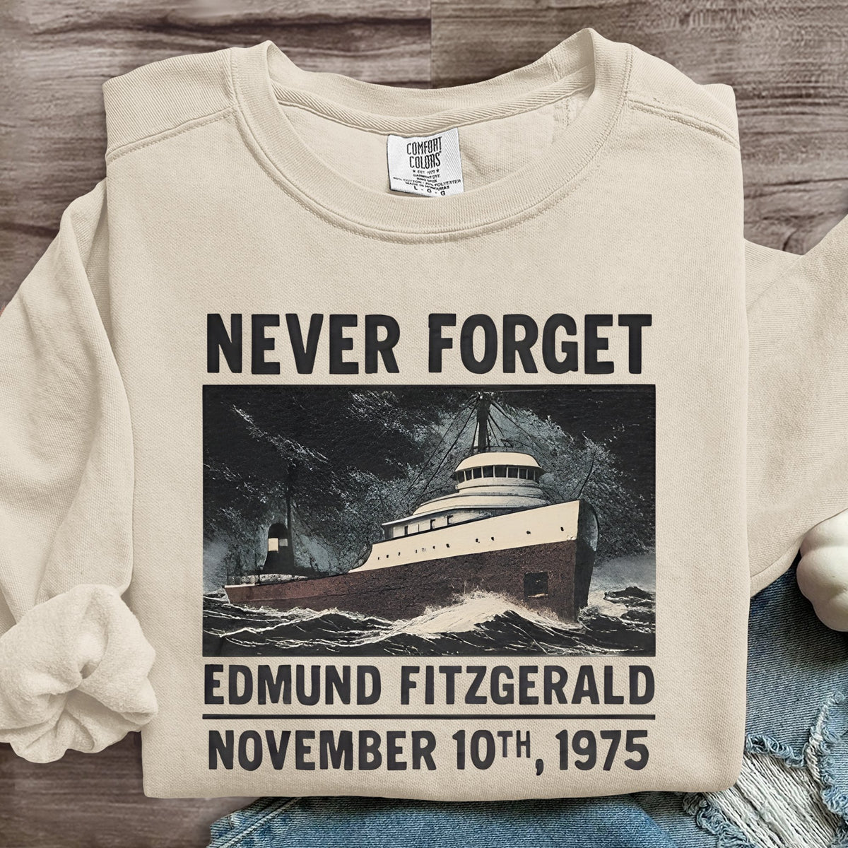 Never Forget Edmund Fitzgerald Art Print Sweatshirt