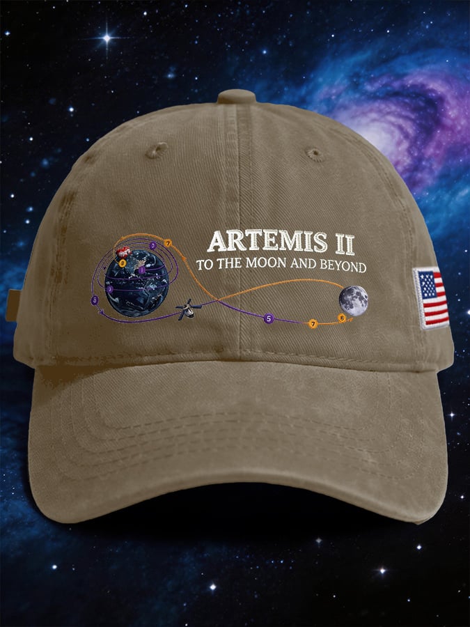 Unisex Artemis II 2026 Rocket Launch Print Hat