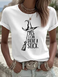Women's I Can Drive a Stick Print Casual T-Shirt